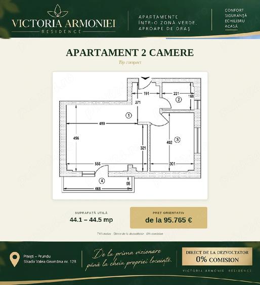 Apartament cu 3 camere semidecomandat în Prundu