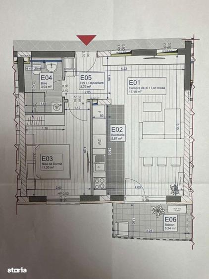 Apartament cu 2 camere în Nufărul