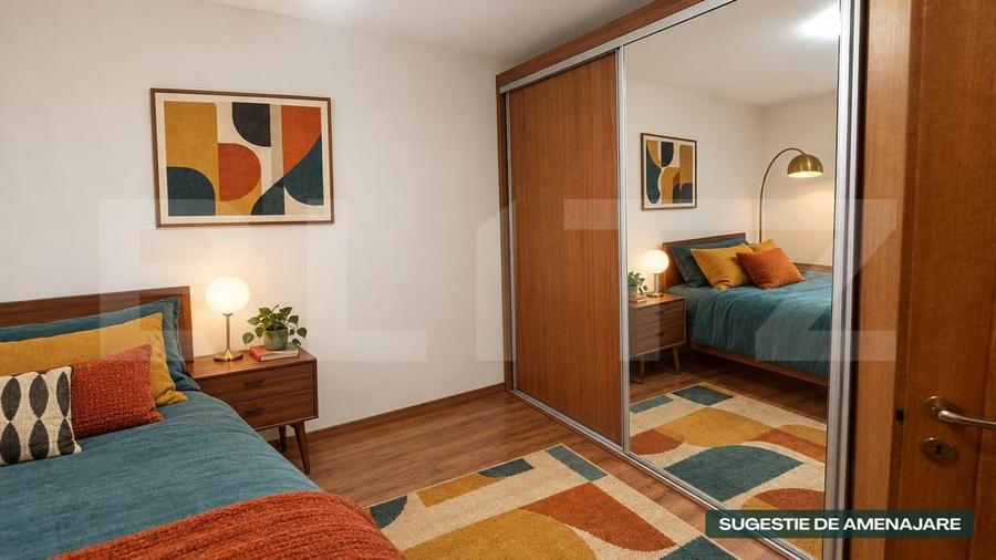 Apartament cu 2 camere semidecomandat, mobilat în Astra