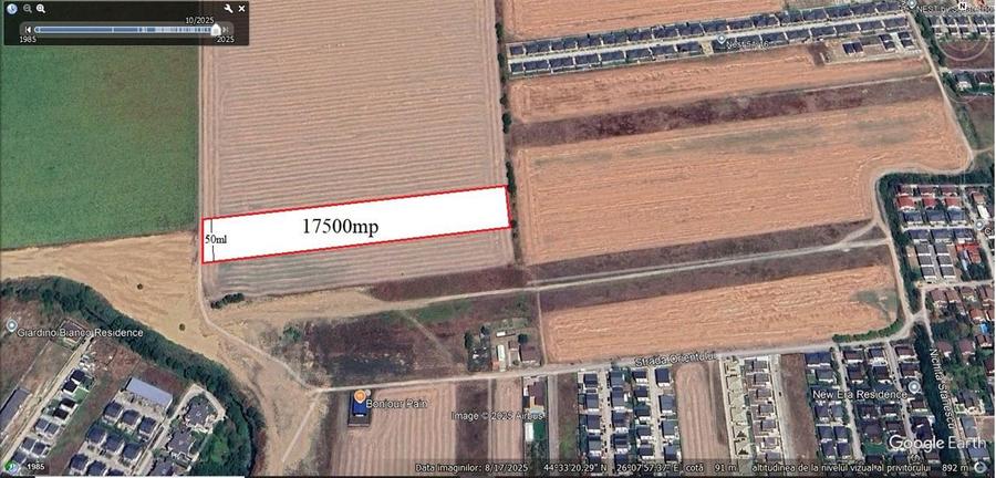 Teren Construcții intravilan de 17500 mp, în Tunari