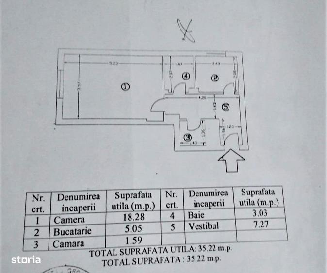 Garsonieră decomandată, mobilată în Barbu Văcărescu