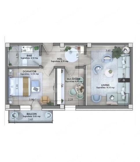 Apartament cu una, doua sau trei camere, Lunca Ceta?uii, strada Editurii - 4