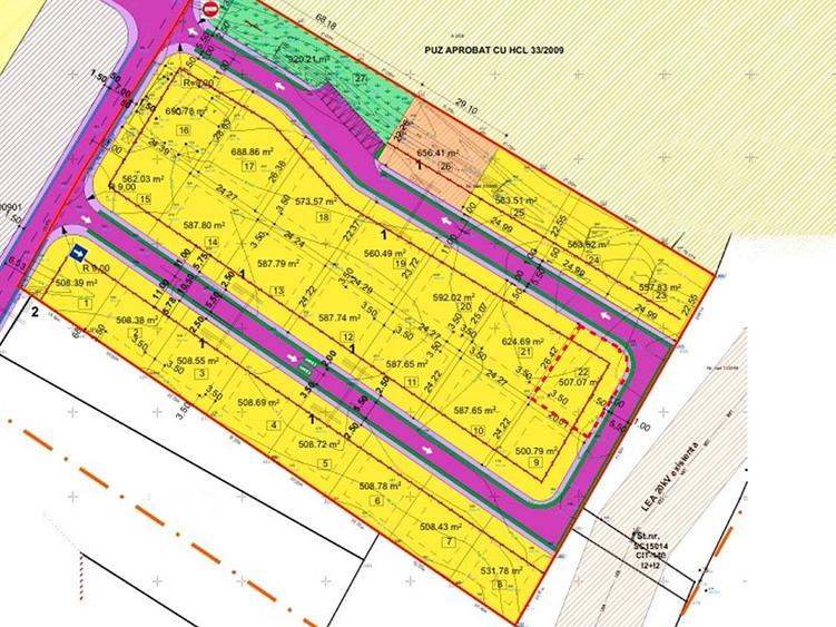 Teren Construcții intravilan de 507 mp, în Cristian