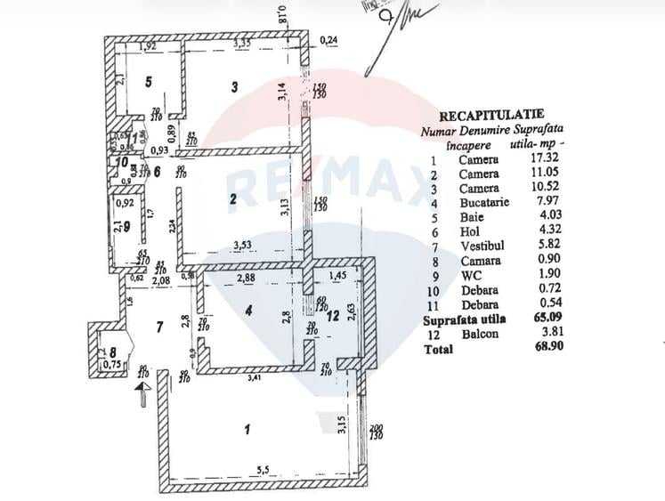 Apartament cu 3 camere decomandat în Crângași