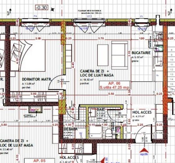 Apartament cu 2 camere semidecomandat în Florești