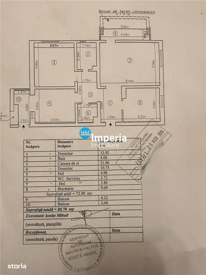 Apartament cu 3 camere decomandat în Arcu