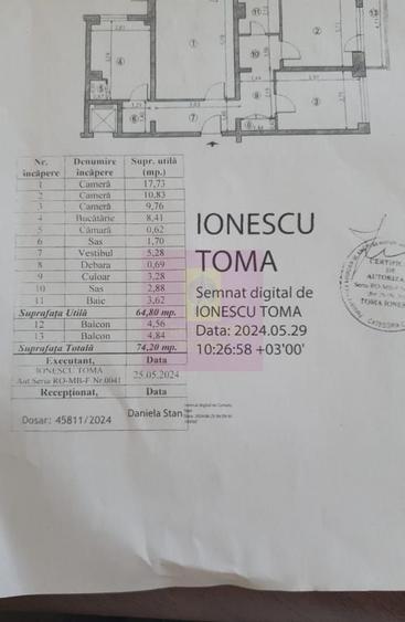 Apartament cu 3 camere decomandat în Morarilor