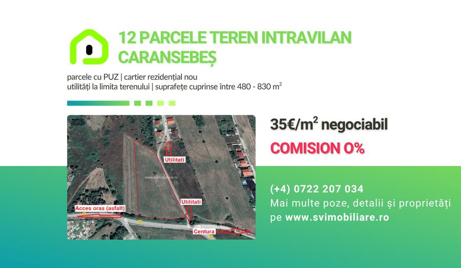 Teren Construcții intravilan de 480 mp, în Sud-Est