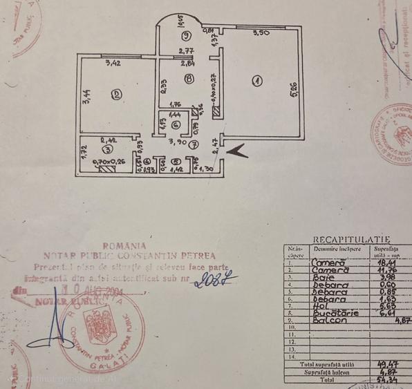 Apartament cu 2 camere decomandat în Central
