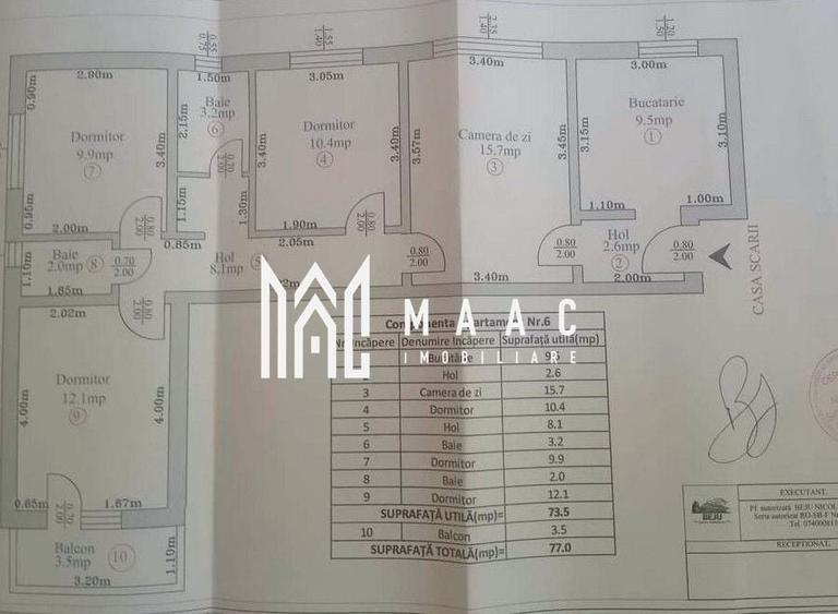 Apartament cu 4 camere decomandat, mobilat în Hipodrom 1
