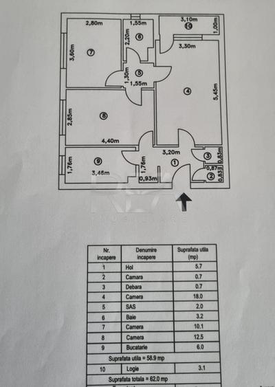 Apartament cu 3 camere circular în Drumul Taberei