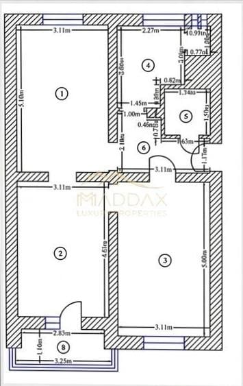 Inchiriere 3 camere Floreasca/Nemobilat/Parter/Pretabil firma/Centrala - 5