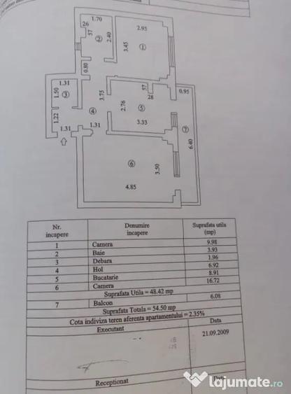 Apartament cu 2 camere decomandat în Radu Negru