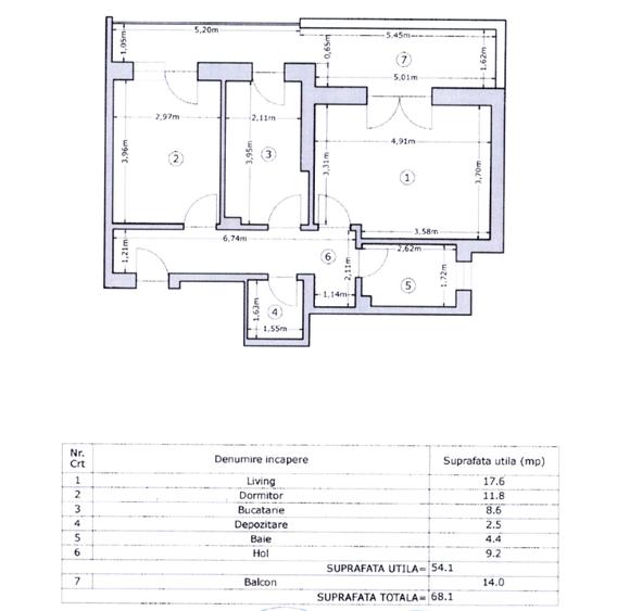 Apartament cu 2 camere decomandat, mobilat în Berceni