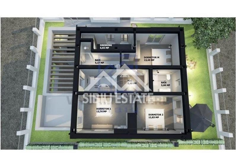 Casă individuală cu 4 camere cu Canalizare în Exterior Vest