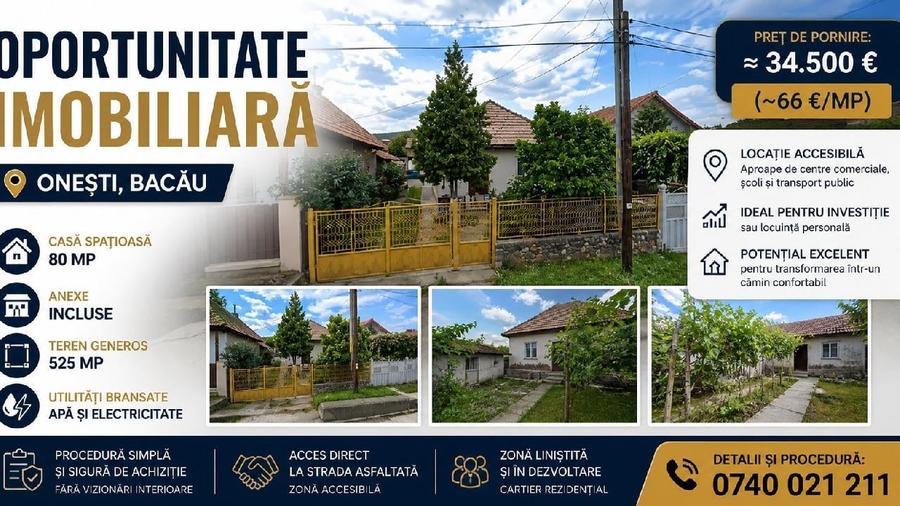 Casă individuală cu 4 camere cu Teren 525 Mp în Pârgărești