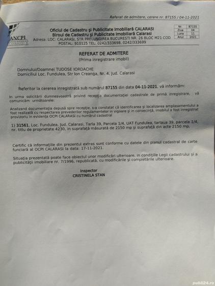 Teren de 2150 mp, în Central