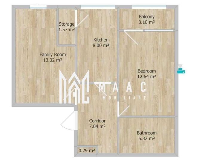 Apartament de vanzare Sibiu 2 camere decomandat | Hipodrom 4 | 51 mp, - 6