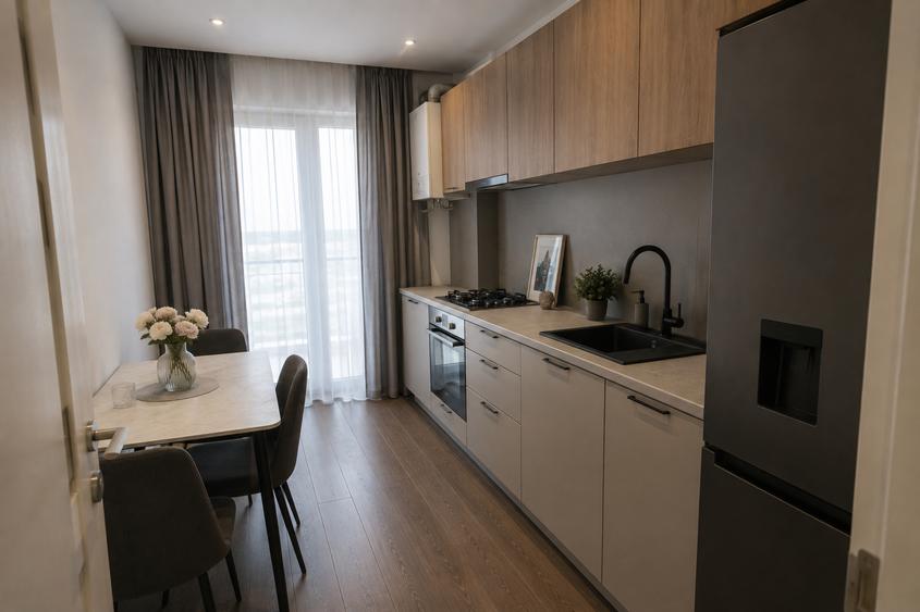 Garsonieră modernă cu balcon, 39,80 mp, acces rapid către București - 2