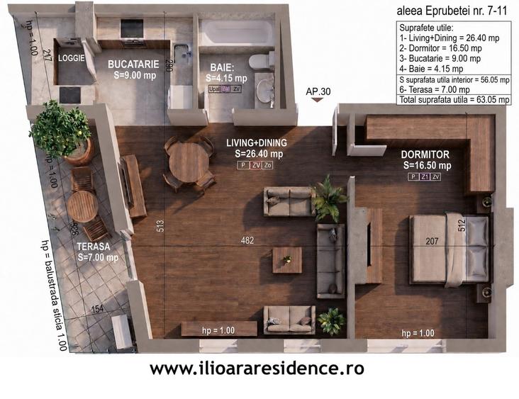 Ilioara, 2 camere, 63 mp, 500 m metrou Nicolae Grigorescu Park Lake - 4
