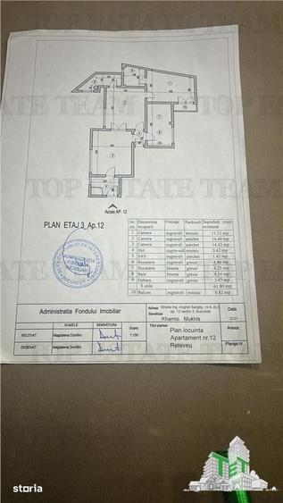 Apartament cu 3 camere semidecomandat în Cișmigiu