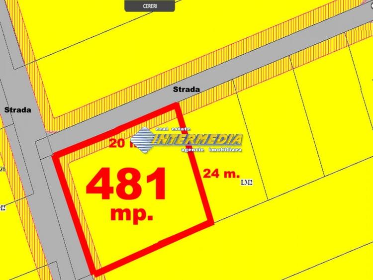 Teren Construcții intravilan de 481 mp, în Nord-Est