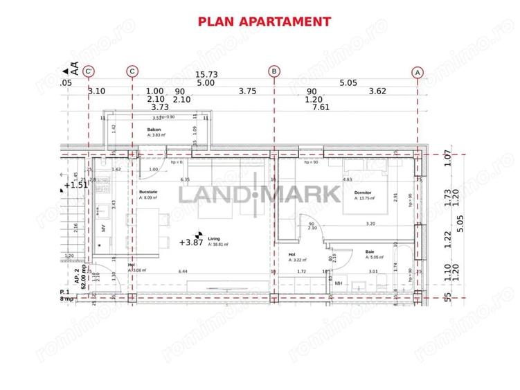Apartament cu 2 camere în Calea Urseni