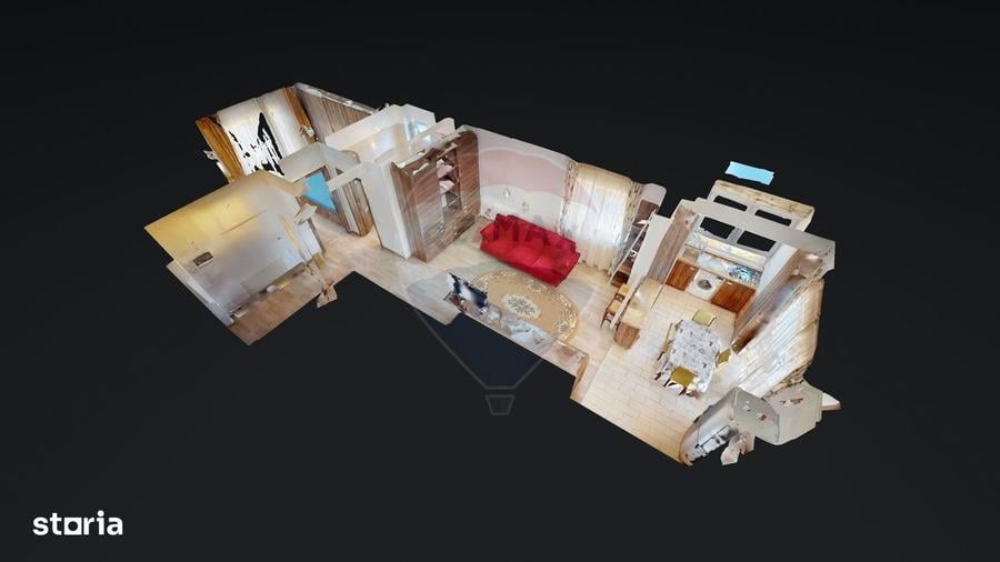 Apartament cu 2 camere decomandat, mobilat în Central