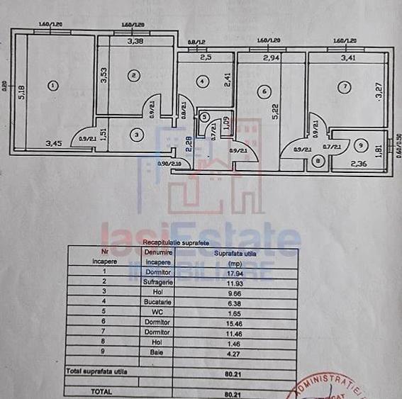 Apartament cu 4 camere decomandat în Filiași