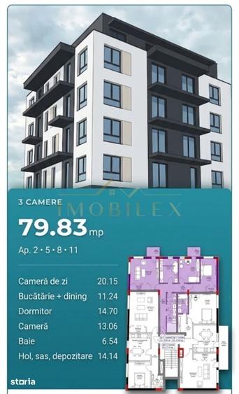 Apartament cu 3 camere în Iris