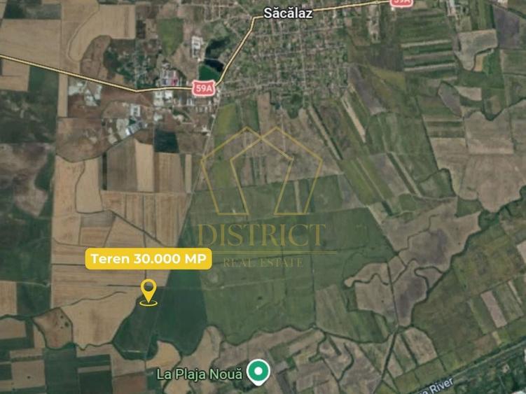 Teren agricol extravilan de 30000 mp, în Săcălaz