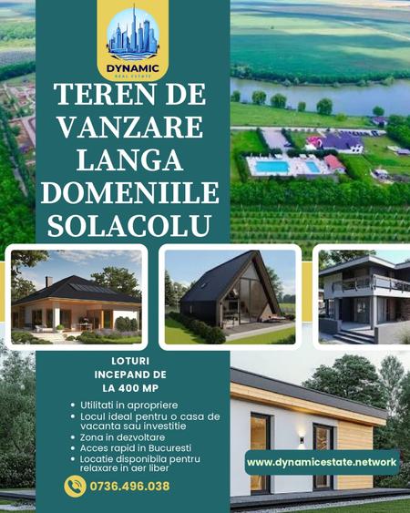 Teren Construcții intravilan de 400 mp, în Solacolu