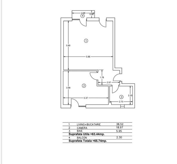 Apartament cu 2 camere decomandat în Colentina