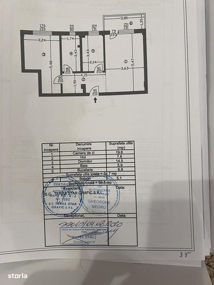 Apartament cu 2 camere, mobilat în Trivale
