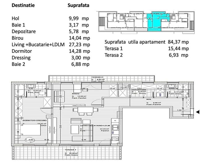 Brasov Apartament 3 camere 82 mp + 2 terase de 24 mp zona rezidentiala aerisita - 4