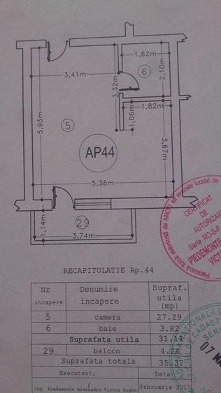 Garsonieră semidecomandată în Pantelimon