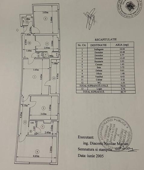 Apartament cu 4 camere semidecomandat, mobilat în Militari