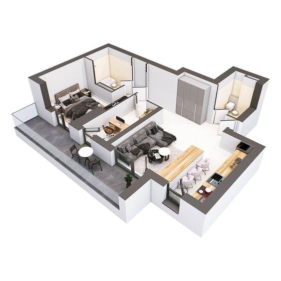 Apartament cu 3 camere decomandat, mobilat în Crângași
