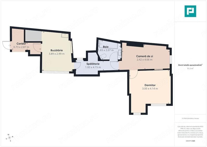 Apartament cu 2 camere în Cișmigiu
