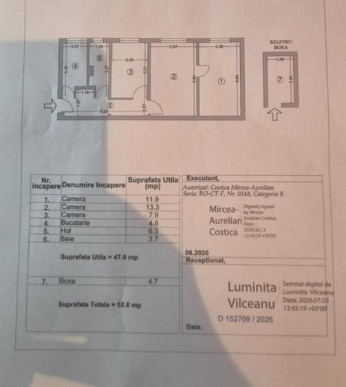 Apartament cu 3 camere semidecomandat în Inel II