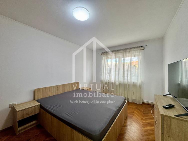 Apartament cu 3 camere semidecomandat, mobilat în Central