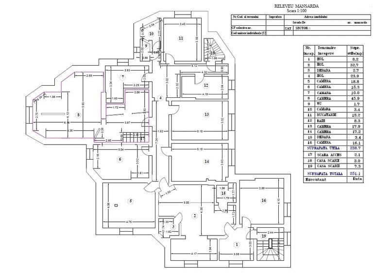 Apartament cu 9 camere circular în Cotroceni