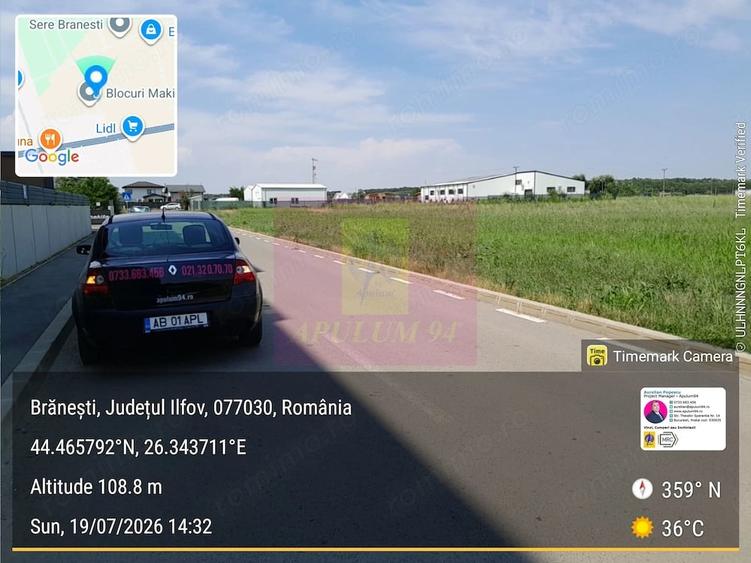 Teren de 3333 mp, în Brănești