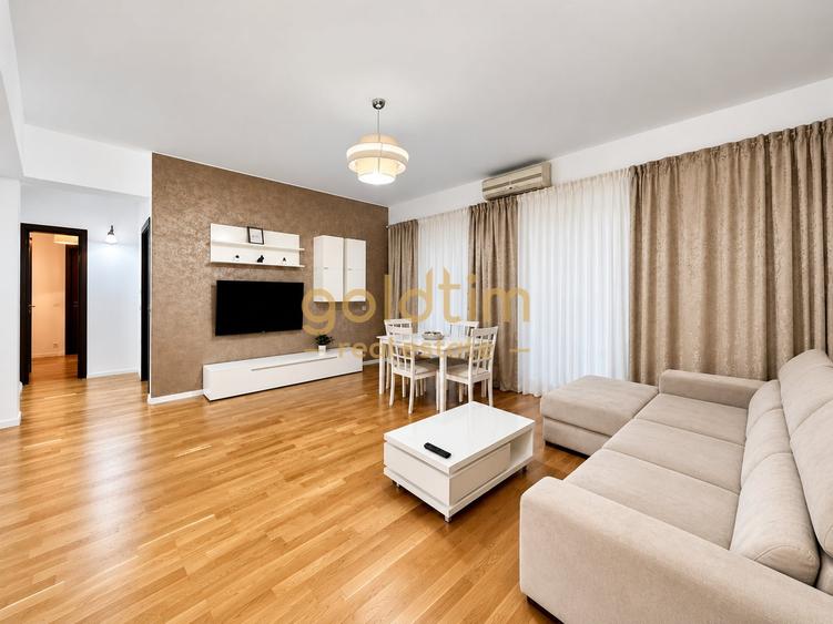Apartament cu 3 camere semidecomandat, mobilat în Pipera