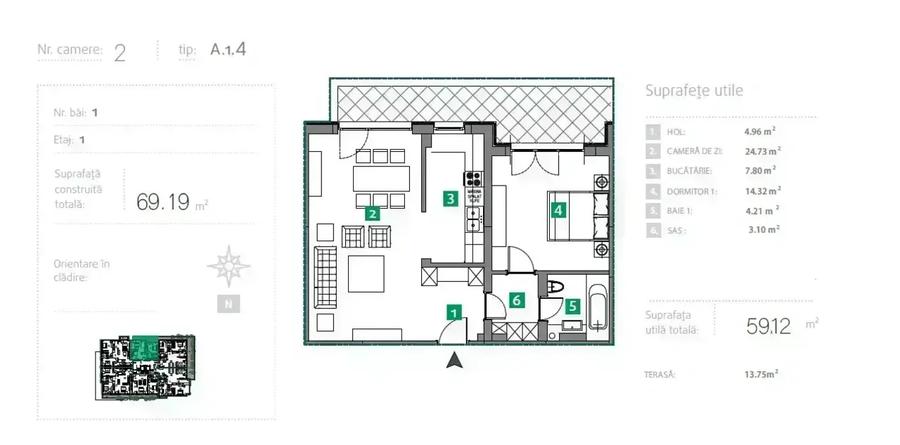 Apartament Lux 2 Camere I Vedere Lac Metrou Straulesti 8 min Finalizat - 7