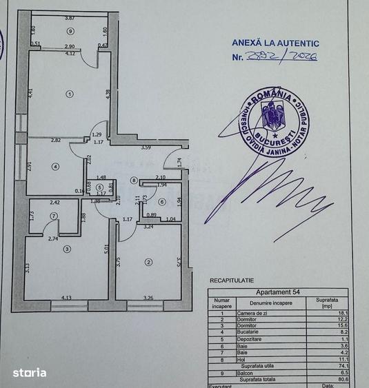 Apartament cu 3 camere decomandat în Bucureștii Noi