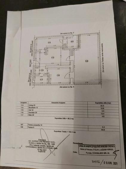 Apartament cu 2 camere decomandat, mobilat în Central