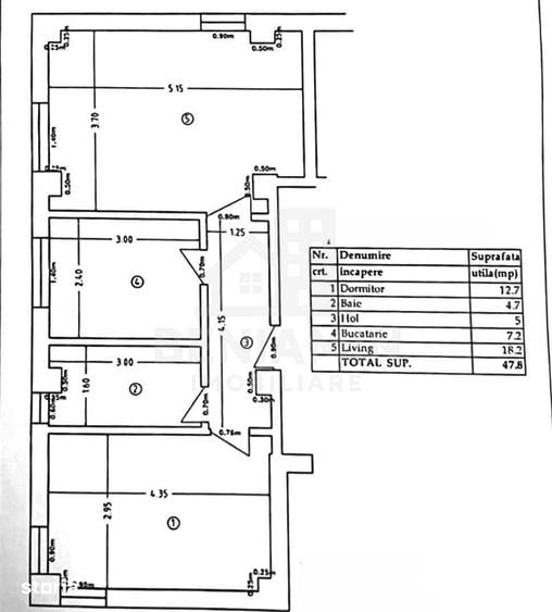 Apartament cu 2 camere în 1 Mai