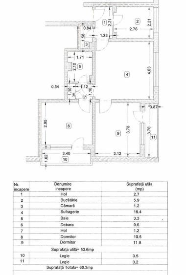 Apartament cu 3 camere semidecomandat în Andrei Mureșanu