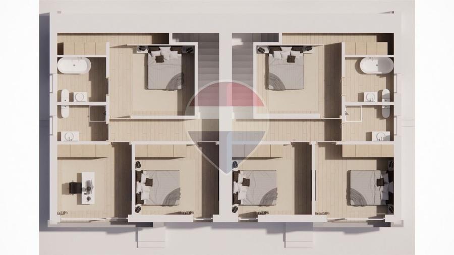 Duplex cu 5 camere cu Teren 250 Mp în Iris